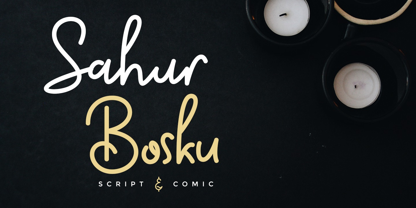 Beispiel einer Sahur Bosku-Schriftart